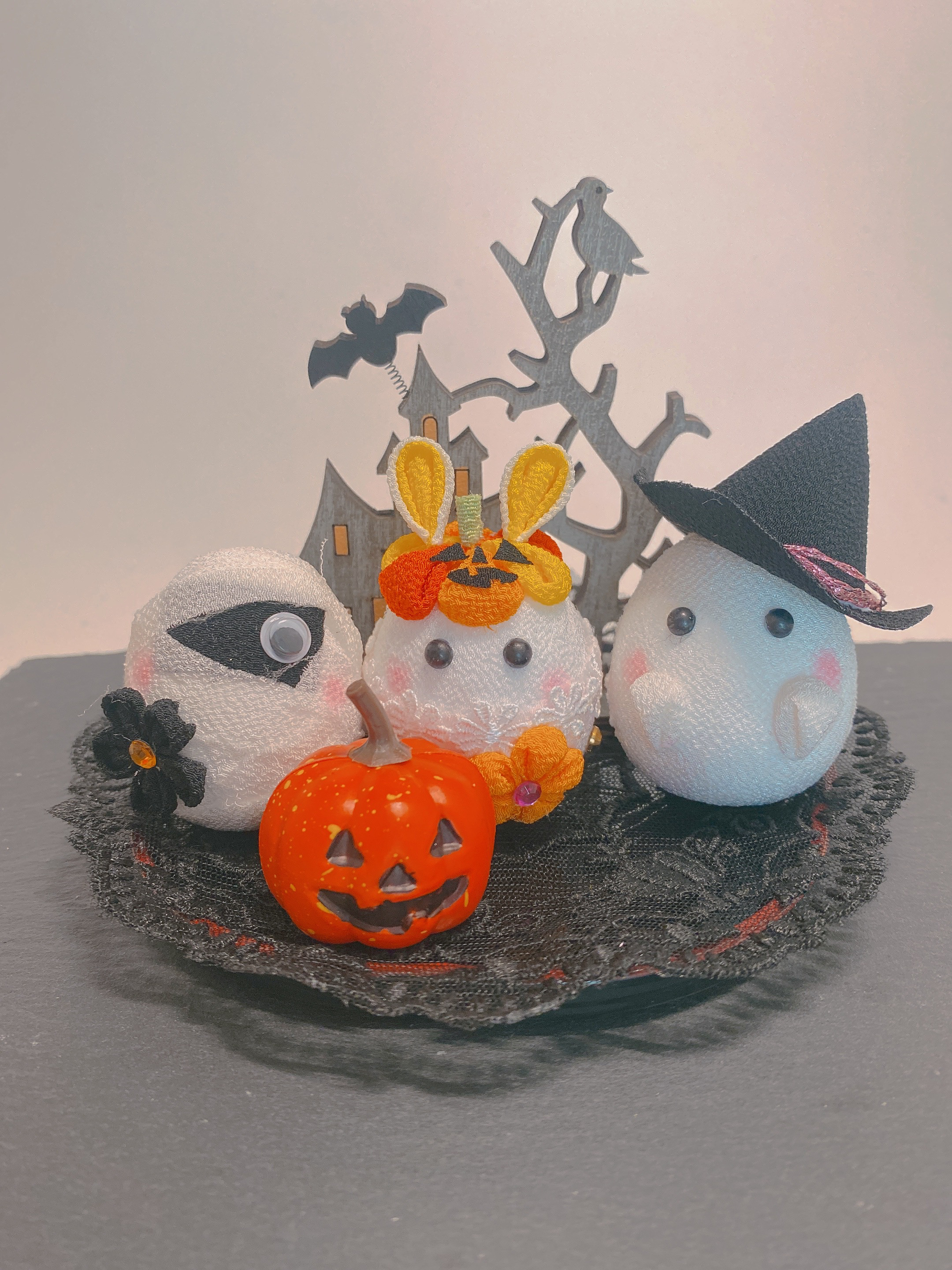 【ハロウィン・おまけ付き】可愛いハロウィン飾り・ディスプレイ付き【つまみ細工】 Amazon.co.jp: ハロウィンBOX つまみ細工 かぼちゃ お化け