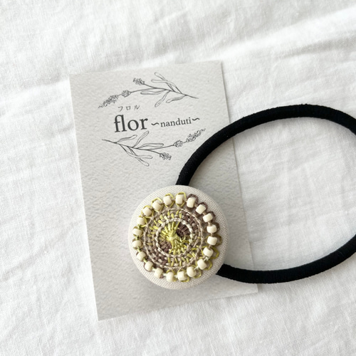 ♡ハンドメイド♡ヘアゴム他 ニャンドゥティヘアゴム ヘアゴム flor nanduti 通販 18269346