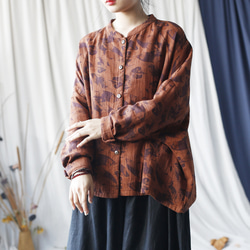 ☆丈カット無料☆ゆったり シャツ 長袖 秋色 2414 11枚目の画像