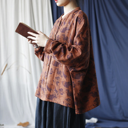 ☆丈カット無料☆ゆったり シャツ 長袖 秋色 2414 7枚目の画像