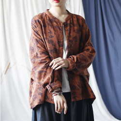 ☆丈カット無料☆ゆったり シャツ 長袖 秋色 2414 13枚目の画像