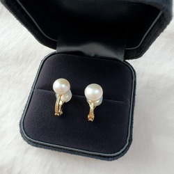 痛くないイヤリング◆淡水パールの一粒イヤリング（6mm,8mm）/春パール　真珠　ノンホール　ゴールド　シルバー 11枚目の画像