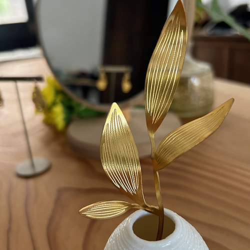 SO-U 京都の手仕事 錺金具のフラワーオブジェと京焼・清水焼のランプ