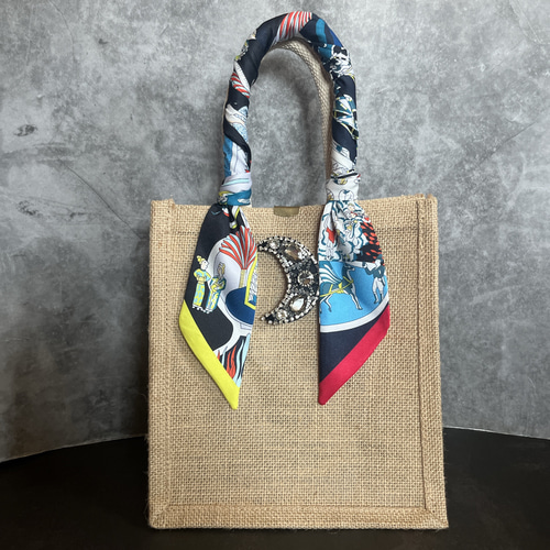 新品 ツイステ マレウス クリアバッグ スカーフトートバッグ 刺繍