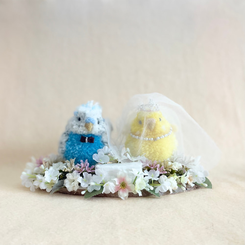 鳥さんのうちの子リングピロー ウェディングドール ウェルカム 鳥さんのうちの子リングピロー ウェディングドール ウェルカム
