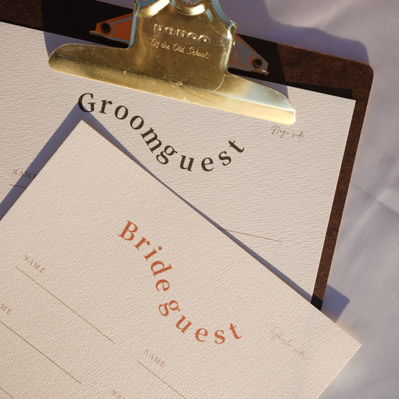 ♡×130【芳名帳 ゲストブック】表紙付 8枚セット 結婚式 ウェディング