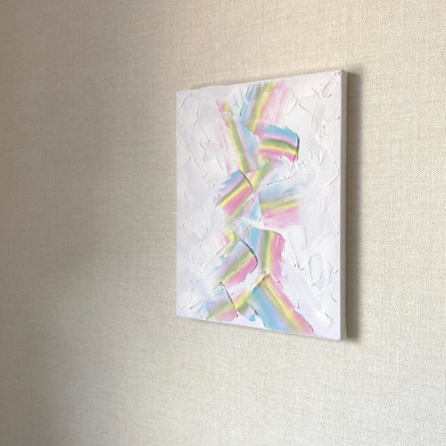 重なり 虹カラーシリーズ テクスチャーアート 立体・オブジェ