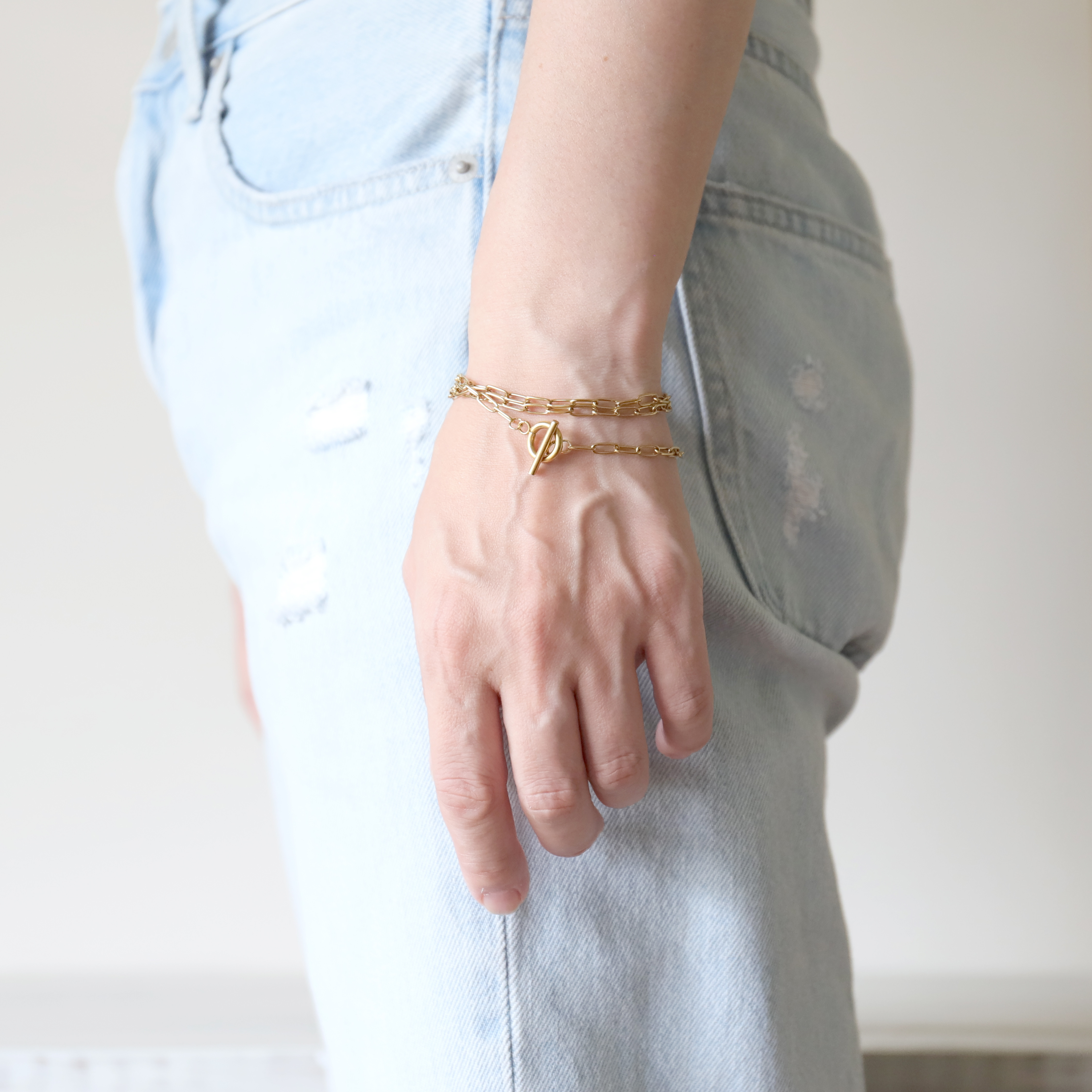 付けっぱなしOK！サージカルステンレス製　淡水パールフルネックレス(3色)+チェーンネックレス２点セット(#1179)