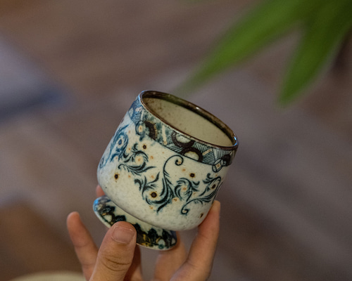 詩瓷集中国で人気のハンドメイド景徳鎮手描きの安南青花磁器敦煌