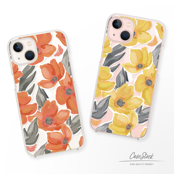 CaseStock 花柄 iPhone用ケース 全機種対応】スマホケース 花柄 iPhone16e iPhone16 iPhone16Pro
