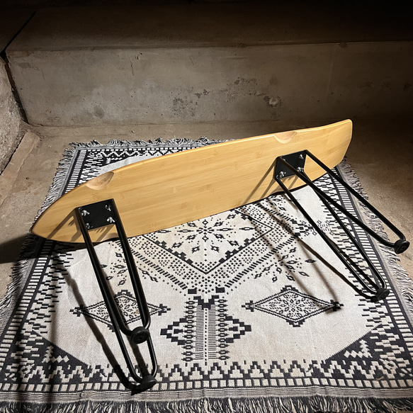 【送料無料】【リメイクスケートボードチェア】 スツール、ベンチ、テーブルとしても利用可！　153 7枚目の画像