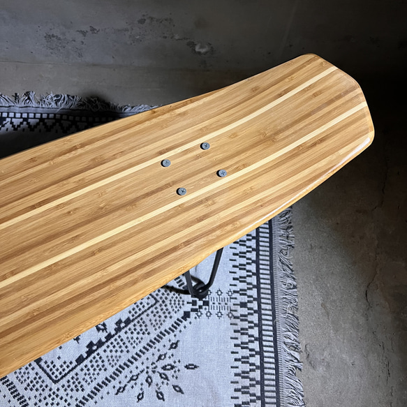 【送料無料】【リメイクスケートボードチェア】 スツール、ベンチ、テーブルとしても利用可！　153 4枚目の画像