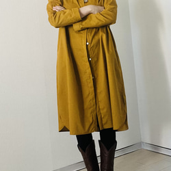なのこ出品　ロングシャツ 全方向ストレッチロングシャツサイドシャツスリット七分袖