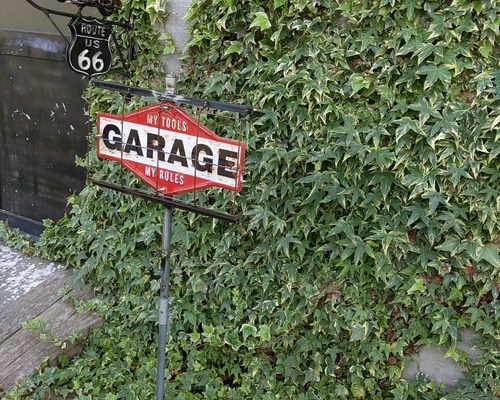 アメリカンフェンス 自立式 ガレージ看板 GARAGEサインボード