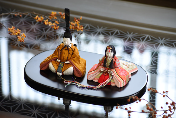 雛人形　木目込み人形 雛人形 木目込み人形 【平安雛】 黄櫨染 1点もの ひな人形・雛飾り