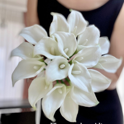 ホワイトカラーブーケ ブートニア付き ウエディング 結婚式