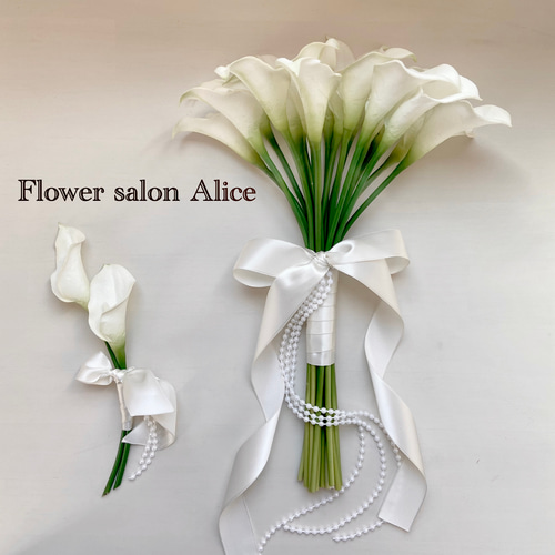 結婚式用ブーケ　二次会ブーケ　造花ブーケ　ブートニア 7色 ブートニア リストブーケ 二次会 結婚式 ウェディング 花嫁