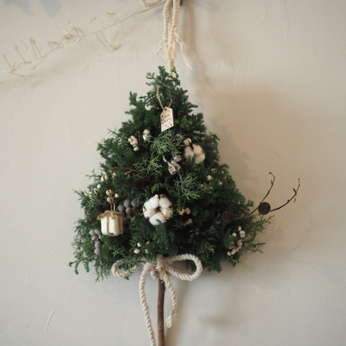 ツリー型クリスマスリース【フレッシュリース】【クリスマスリース