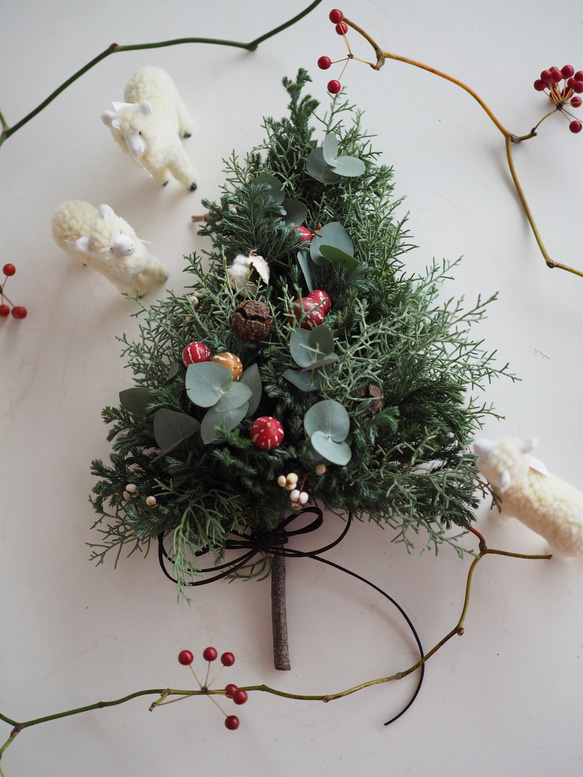 ツリー型クリスマスリース【フレッシュリース】【クリスマスリース