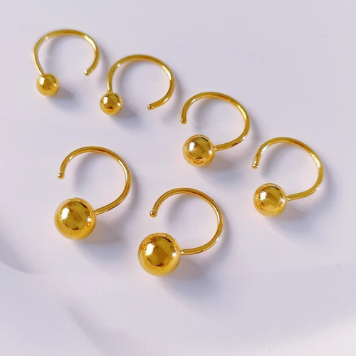 24K(片耳)K24純金フープピアス24金ピアス つやあり24K純金開口 24K(片耳)K24純金フープピアス24金ピアス つやあり24K純金開口