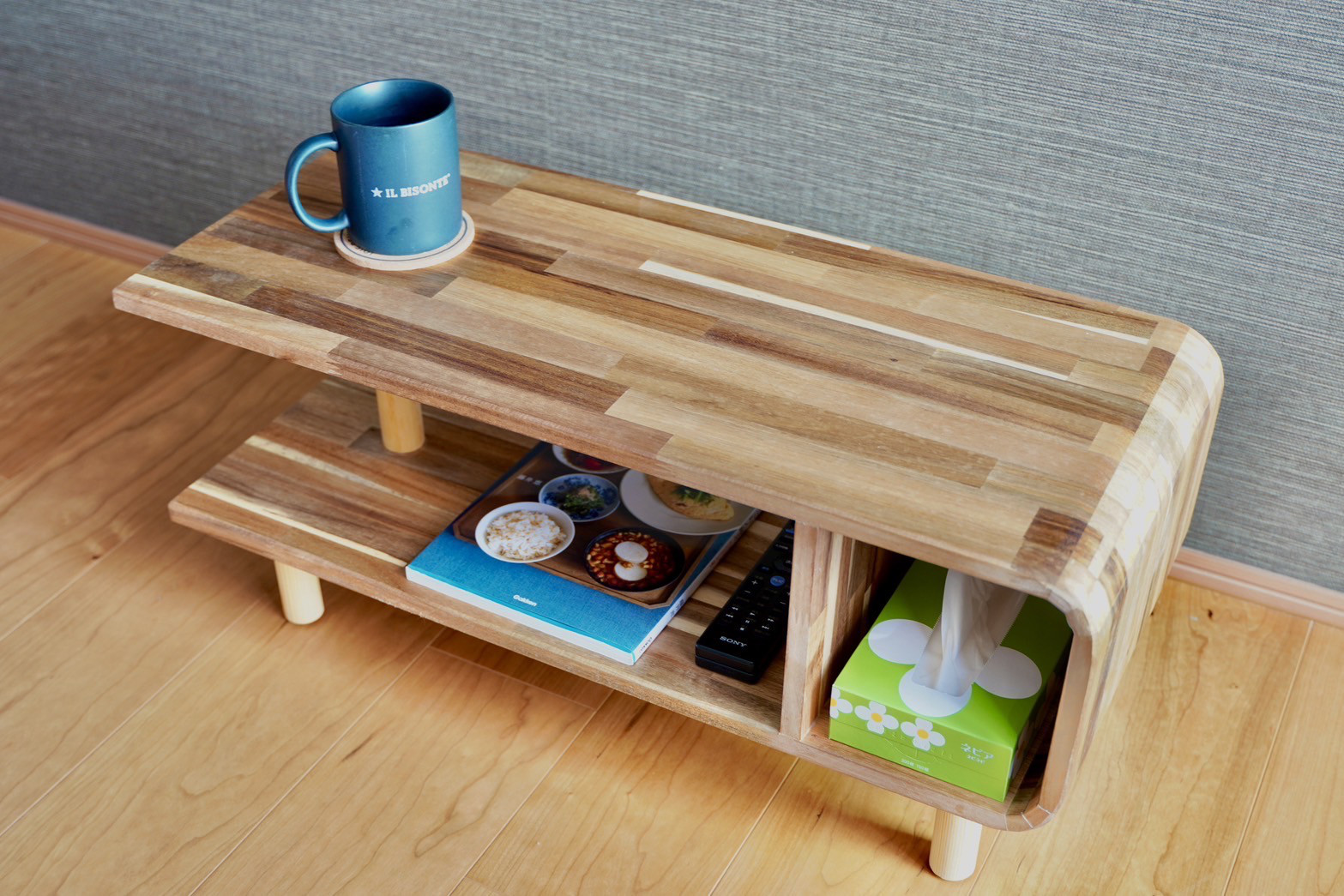 (6/15迄の出品）アカシア天然木製 ローテーブル【たのメル便配送予定】 6/15迄の出品）アカシア天然木製 ローテーブル【たのメル便配送予定】