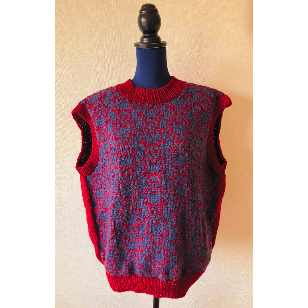 【再販】スカル柄のユニセックスベスト