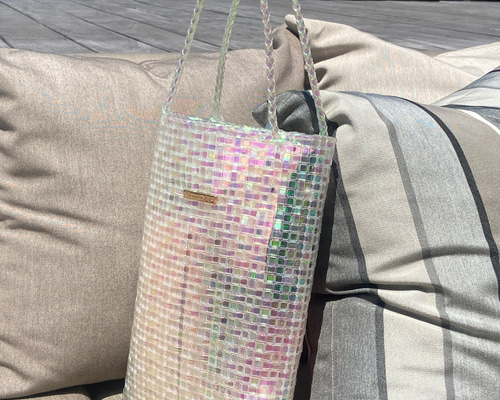 ラメルヘンテープのトートバッグ オーロラクリア トートバッグ La Mer