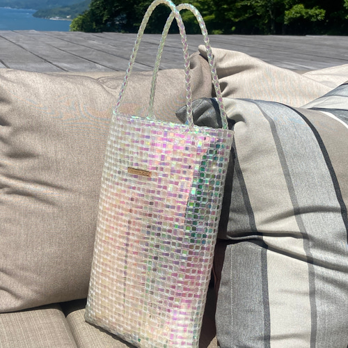 ラメルヘンテープのトートバッグ オーロラクリア トートバッグ La Mer
