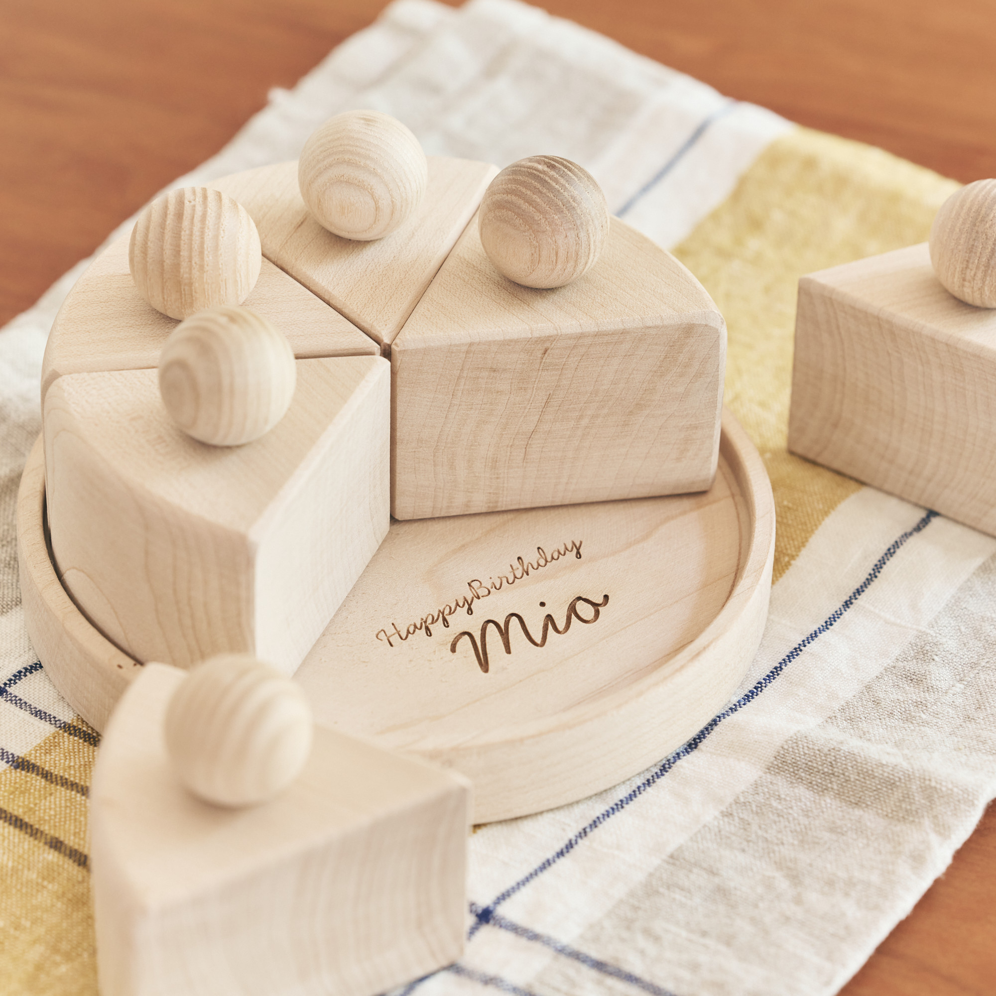 【名入れ無料！】 木製 トッピング付き ケーキ バースデーケーキ 出産祝い ギフト 誕生日 撮影アイテム インテリア