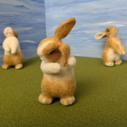 うさぎ 羊毛フェルト ダッチ ライラック ハンドメイド うさぎ 羊毛フェルト ダッチ ライラック ハンドメイド うさぎ 羊毛