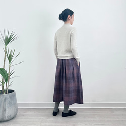 【秋冬★チェック柄スカート★ウール】Aライン│ツイードスカート│カジュアル│レトロ│通勤│厚み│B-50YYM 7枚目の画像