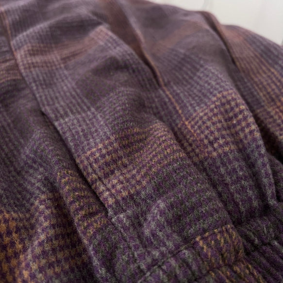 【秋冬★チェック柄スカート★ウール】Aライン│ツイードスカート│カジュアル│レトロ│通勤│厚み│B-50YYM 14枚目の画像