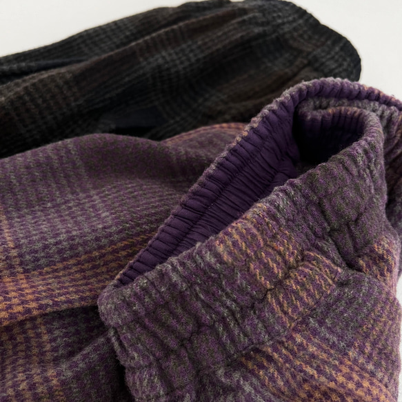 【秋冬★チェック柄スカート★ウール】Aライン│ツイードスカート│カジュアル│レトロ│通勤│厚み│B-50YYM 15枚目の画像