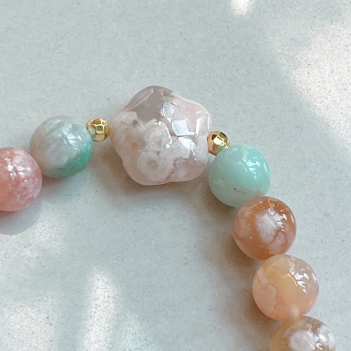 桜2025【桜瑪瑙】桜瑪瑙ブレスレット 天然石ブレスレット ブレスレット