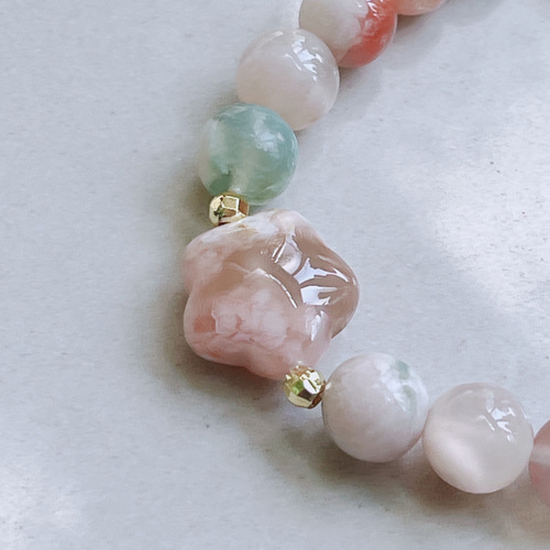 桜2025【桜瑪瑙】桜瑪瑙ブレスレット 天然石ブレスレット ブレスレット