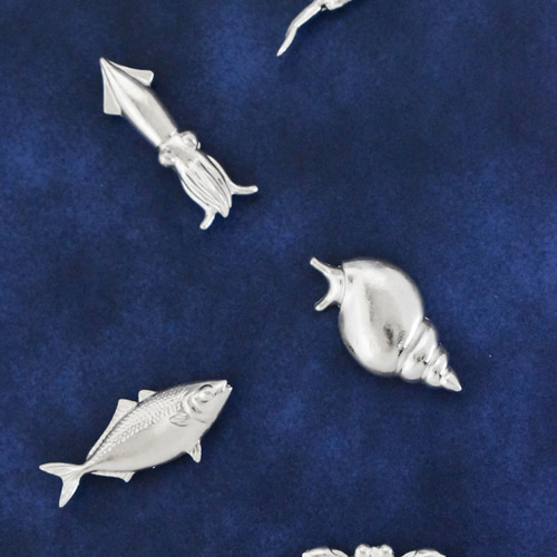 純錫製 海鮮箸置き（鰤・ホタルイカ・蟹・バイ貝・白エビ） 箸・箸置き