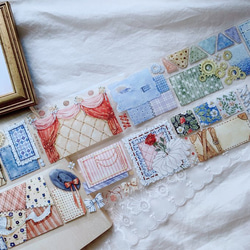 【8346】海外　マステ　4/巻売り　PETマスキングテープ　彼岸花 8346】海外 マステ 4/巻売り PETマスキングテープ 彼岸花