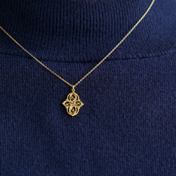 【12ヶ月誕生石】フィリグリーネックレス‐Arabesque‐《送料無料》天然石 クリスマス 4枚目の画像