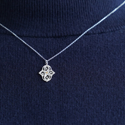 【12ヶ月誕生石】フィリグリーネックレス‐Arabesque‐《送料無料》天然石 クリスマス 5枚目の画像