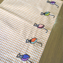 お相撲さんの手刺繍ランチョンマット ランチョンマット スワン工房