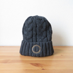 アランニット帽・グレー○受注生産○ ニット帽・ビーニー Lanka