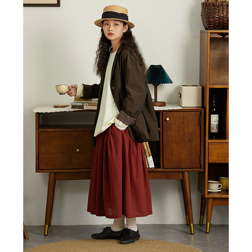 エムアンドキョウコ新品コットンスカート 新品タグ付 エム&キョウコ コットンスカート M.&KYOKO（エムアンド