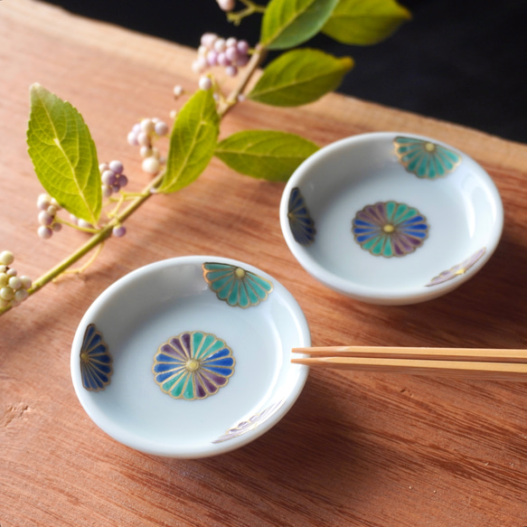 京焼　清水焼　平安土山松泉作　皿５枚 京焼清水焼平安土山松泉作皿5枚