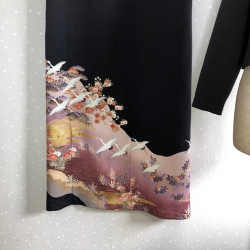 No.134ノースリーブワンピースとボレロ カーブ L〜 LL13号留袖ドレス