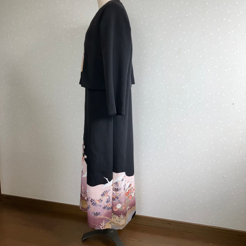 No.134ノースリーブワンピースとボレロ カーブ L〜 LL13号留袖ドレス