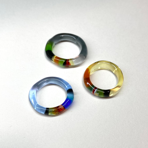 プランタン　printemps ガラスリング　12号　glassring 新品 ガラスリング 〜Rayures〜 8号 9号 11号〜12号 送料無料 ガラス
