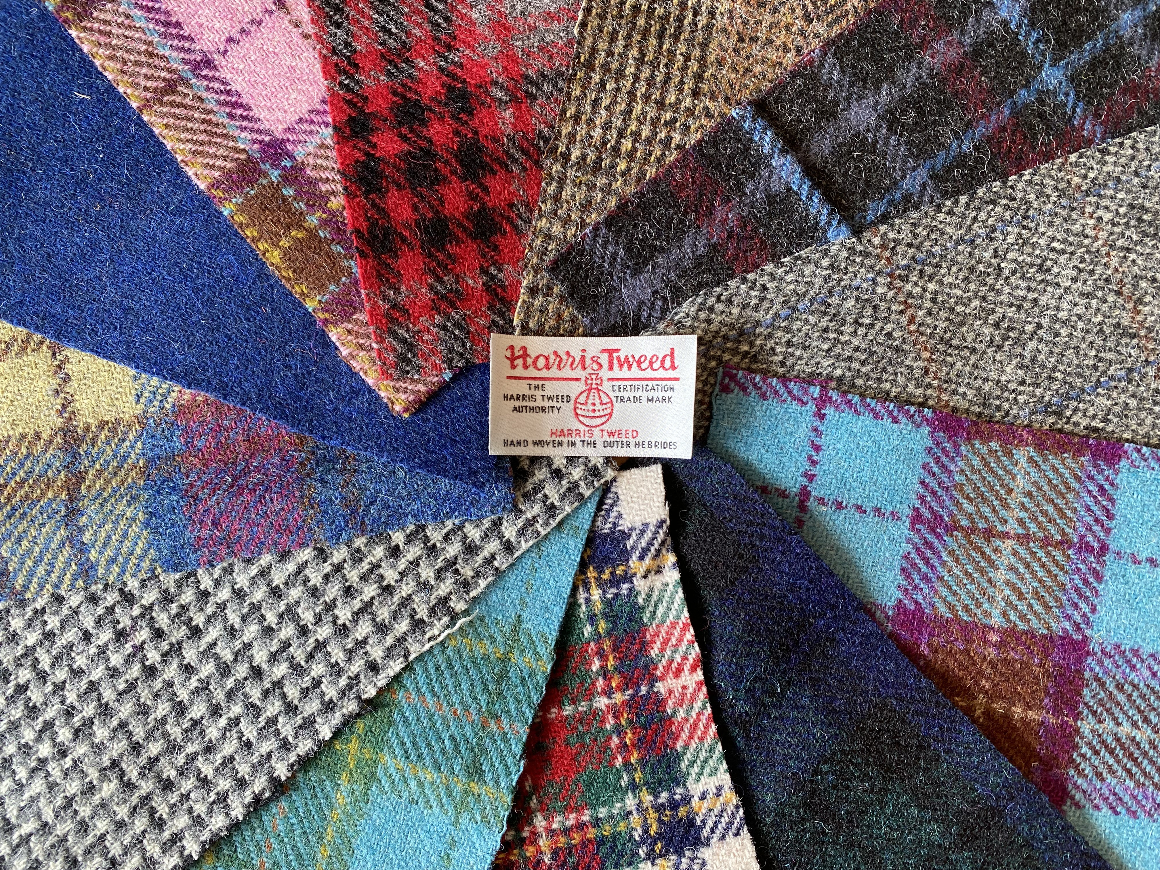 2024年新セット！今だけ＋1枚増量プレゼント！『ハリスツイードのカットクロス 13種類アソートⒿ～ラベル1枚付き～