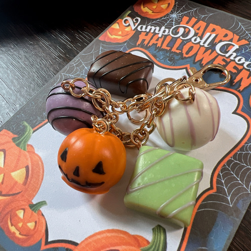 ハロウィンチョコレートのジャラジャラバッグチャーム バッグチャーム