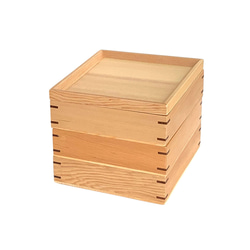 ＼早割開催中／ 重箱 3段 木製 白木 三段重 ナチュラル 小 お重 おせち お正月 お節料理 お弁当 年末年始 8枚目の画像