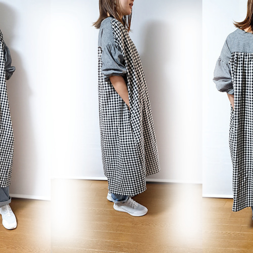美品】gelato pique ギンガムチェックドレス ワンピース 2way